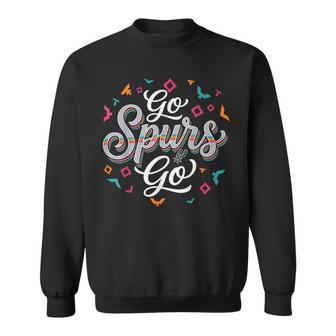 Go Spurs Go Basketball Season Game Day Basketball Fan Sweatshirt | Mazezy