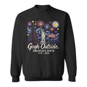 Gogh Outside America's 250Th 1776 2026 Starry Night Usa Sweatshirt - Thegiftio UK