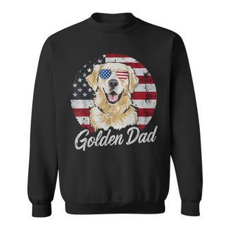 Golden Dad White English Cream Golden Retriever Dog Father Sweatshirt - Thegiftio UK