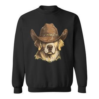 Golden Retriever Cowboy Vintage Western Hat Country Style Sweatshirt - Thegiftio UK