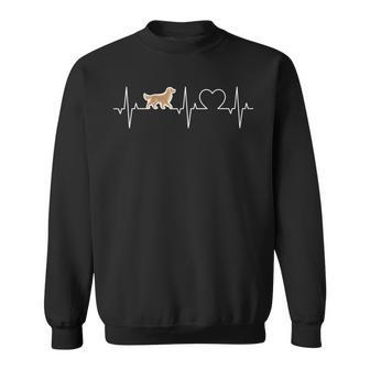 Golden Retriever Herzschlag Ekg Goldie Puls Golden Retriever Sweatshirt - Seseable