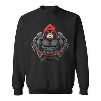 Gorilla Workout Angrytrongcaryilverback Gorilla Gym スウェットシャツ - Kawaiitshirt