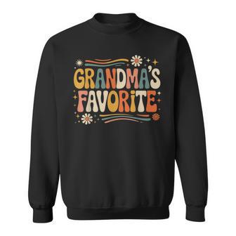 Grandmas Favorite Grandparent Grandchild Vintage Humor Sweatshirt - Thegiftio UK