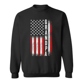 Grandpa American Flag Best Grandpa Ever Birthday Fathers Day Sweatshirt - Thegiftio UK