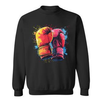 Guantes De Boxeo Pintados De Colores En Boxeo Artístico Camisa de entrenamiento - Regaloses