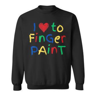 I Heart Love To Finger Paint I'm Paint Couples Sweatshirt | Mazezy