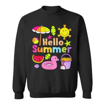 Hello Summer Happy Last Day School Summer Vacation Toddler Sweatshirt - Thegiftio