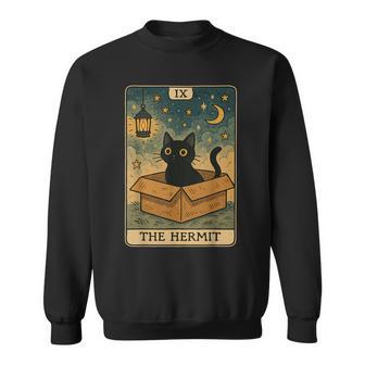 The Hermit Tarot Card Cat Lover Cat Sweatshirt | Seseable UK