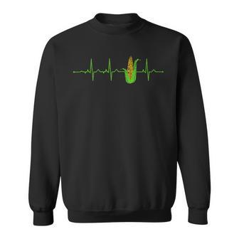 Herzschlag Mais Ernte Landwirt Maisfeld Xmas Geschenk Bauer Sweatshirt - Seseable