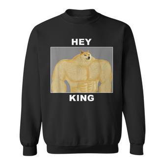 Hey Kingwole Doge Meme スウェットシャツ - Kawaiitshirt