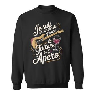 Homme Musicien Guitariste Cadeau Humour Guitare Apéro Sweater e - Cadeauxyz