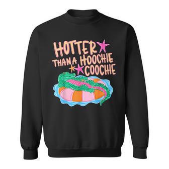 Hotter Than A Hoochie Coochie Summer Fun For Gator Lovers Sweatshirt - Thegiftio UK