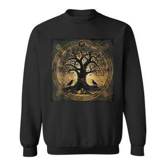 Hugin & Munin Con Diseño De Cuervos De Odinsikingo Árbol De Laida Camisa de entrenamiento - Regaloses