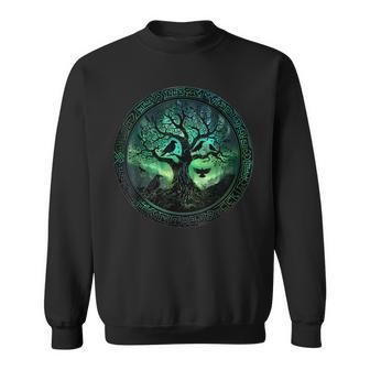 Hugin & Munin Con Diseño De Cuervos De Odinsikingo Árbol De Laida Camisa de entrenamiento - Regaloses