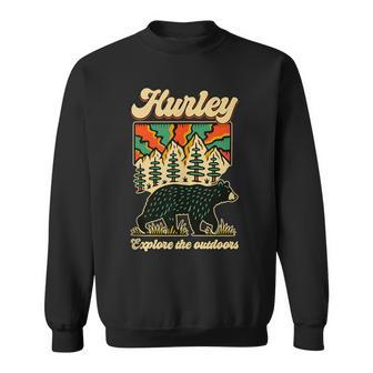 Hurley Virginia Outdoors Black Bear In The Mountains Retro Sweatshirt - Thegiftio UK