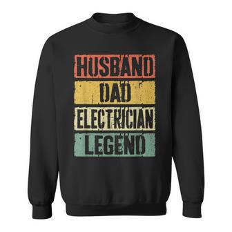 Husband Dad Electrician Legend Fathers Day Sweatshirt - Thegiftio UK