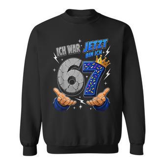 Ich War 6 Jetzt Bin Ich 7 Lustiges 7 Geburtstag 67 Kinder Sweatshirt - Seseable