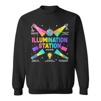 Illumination Station Vbs 2026 Shining Light Who Jesus Really Sweatshirt - Monsterry