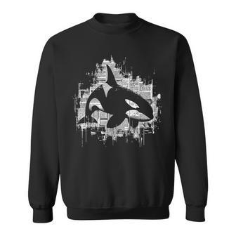 Ilustración De Periódico De Ballena Orca Amante De La Orcaintage Camisa de entrenamiento - Regaloses