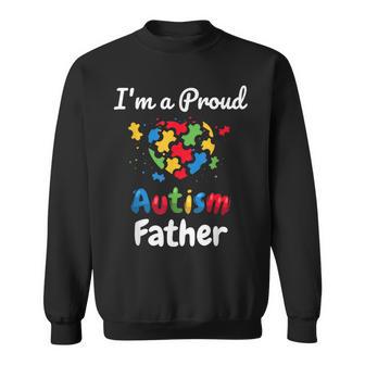 I'm A Proud Autism Father Dad Heart Sweatshirt - Monsterry