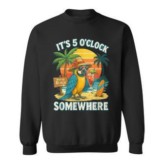 It's 5 O’Clock Somewhere Parrot Sunset Drinking Sweatshirt - Thegiftio