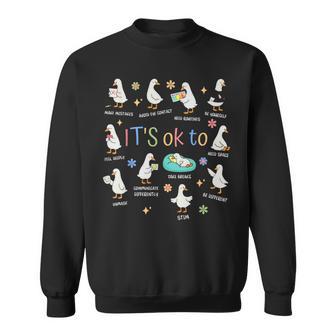 It’S Ok To Be Different Autism Goose Sweatshirt - Thegiftio UK