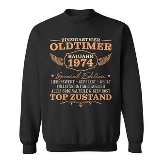 Jahrgang 1974 Geboren Oldtimerintage 50 Geburtstag Sweatshirt - Seseable