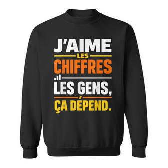 J'aime Les Chiffres Humour Comptable Sweater e - Cadeauxyz