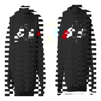 Japanese Flag France Flag フランス遺産 フランスのルーツ 日本の国旗 フランスの国旗 スウェットシャツ - Kawaiitshirt