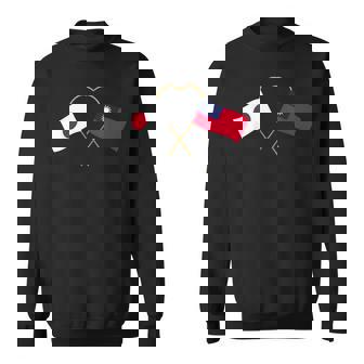 Japanese Flag Taiwanese Flag 台湾の遺産 台湾のルーツ 日本の国旗 台湾の国旗 スウェットシャツ - Kawaiitshirt