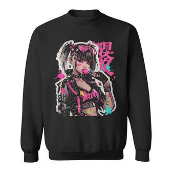 Japanese Streetwear Cyberpunk Y2k Techwear Retro Manga Anime Sweatshirt - Thegiftio