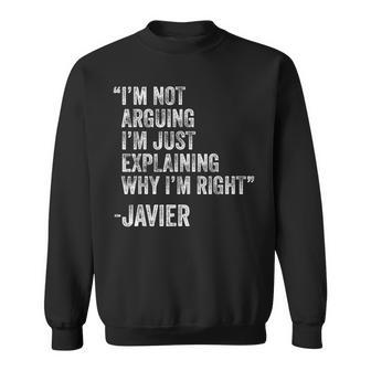 Javier Zitat Lustiger Geburtstag Custom Name Idee Ingenieur Sweatshirt - Seseable