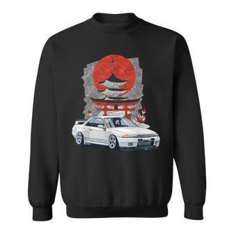 Jdm スカイライン 32 カーチューニング 日本 神社 ドリフト スウェットシャツ - Kawaiitshirt