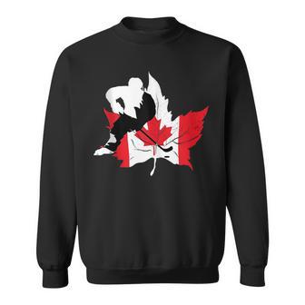 Jugador De Hockeyobre Hielo Jugador De Hockey Canada Deportes De Invierno In Mangas Camisa de entrenamiento - Regaloses