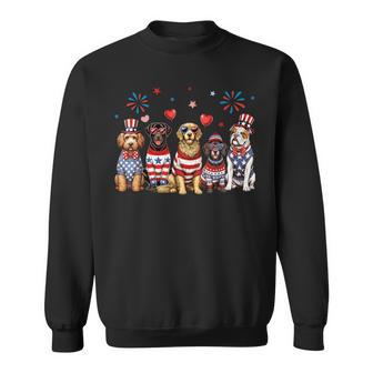 July 4Th Dog Fourth Of July Cute Dog Patriotic Usa Sweatshirt - Monsterry