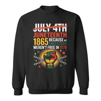 Junenth 1865 Black History Freedom Pride Graphic Sweatshirt - Thegiftio UK