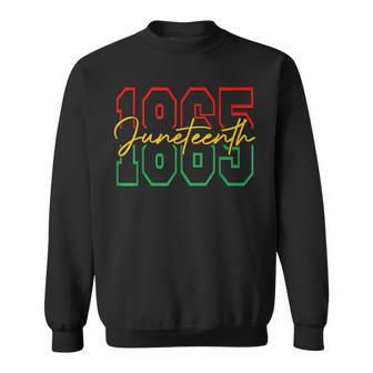 Junenth 2025 Celebrate Black Freedom 1865 History Month Sweatshirt - Thegiftio UK