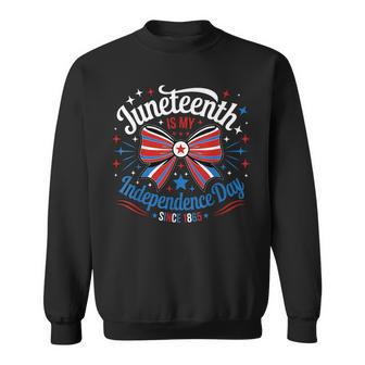 Junenth Is My Independence Day Since 1865 Red White Blue Sweatshirt - Thegiftio UK