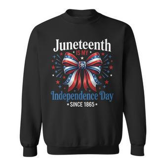Junenth Is My Independence Day Since 1865 Red White Blue Sweatshirt - Thegiftio UK