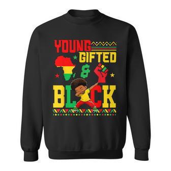 Junenth Younged Dabbing African Black Boy Kids Youth Sweatshirt - Thegiftio UK