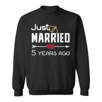 Just Married 5年前シャツ 結婚5周年記念 スウェットシャツ - Kawaiitshirt