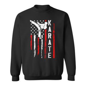 Karate Usa American Flag Sweatshirt - Thegiftio UK