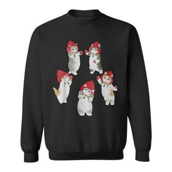Kawaii Cats With Fruit Hats Strawberry Vintage Kitten Lover Sweatshirt - Thegiftio UK