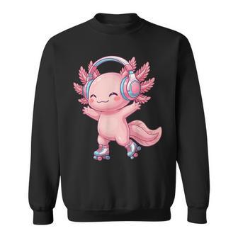 Kawaii Patinajeobre Ruedas Axolotl Música Auriculares Camisa de entrenamiento - Regaloses