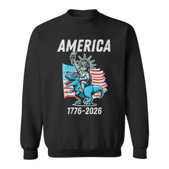 Kids America Statue Liberty Dino 250Th Anniversary Usa Boys Kids Sweatshirt - Thegiftio UK