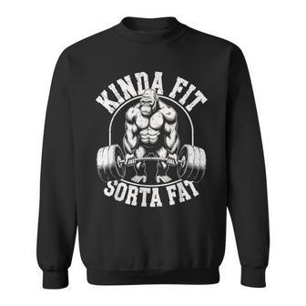 Kinda Fitorta Fat Gorilla 面白いワークアウトジムウェイトリフティング スウェットシャツ - Kawaiitshirt