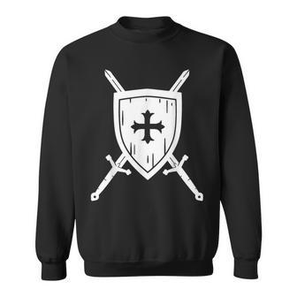 Knight Costume Shield Cross Sword Carnival Sweatshirt - Thegiftio UK