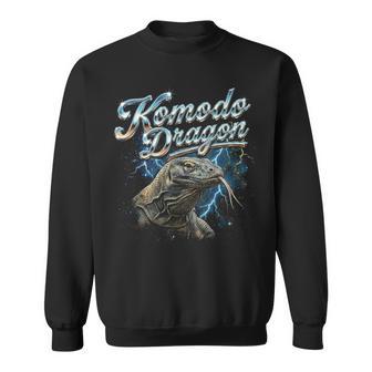 Komodo Dragon Vintage 90S Retro 80'S Komodo Dragon Sweatshirt - Thegiftio UK