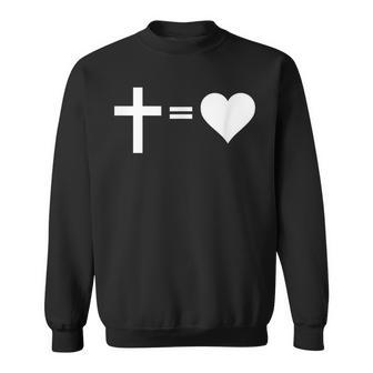 Kreuz Ist Liebe — Die Liebe Jesu Ist Gleich Liebe Sweatshirt - Seseable