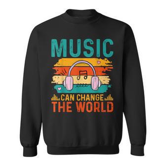 La Musique Peut Changer Les Amateurs De Musique Du Monde Sweater e - Cadeauxyz